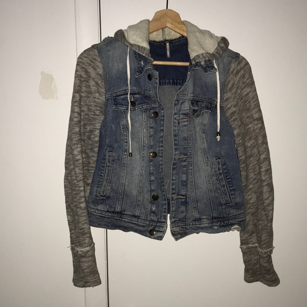 Soft grunge Free People jean jacket